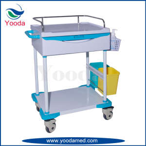 Plastic Medical Hospital Nursing Cart with One Drawer